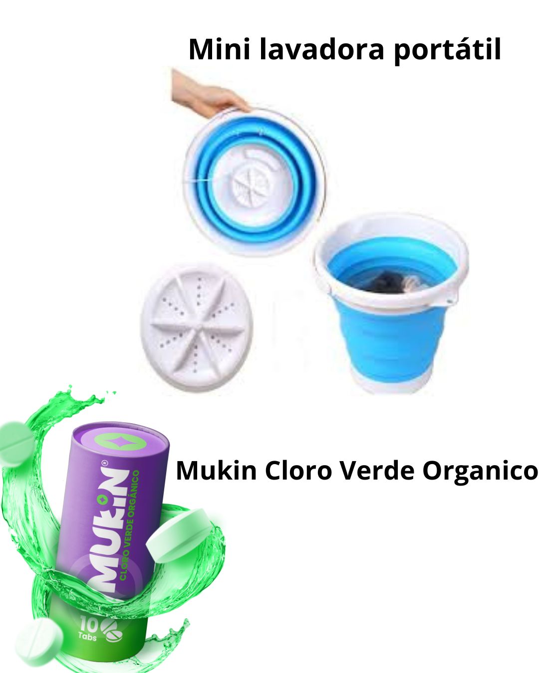 COMBO Mukin Cloro mini LAVADORA